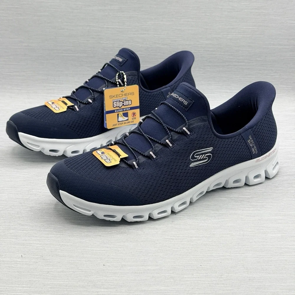 Skechers Glide Step Sneakers Women's 11‎ Blue Lightweight Navy Walking 104547